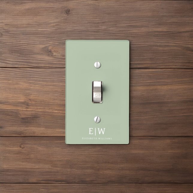 Elegant Professional Simple Monogram Minimalist Light Switch Cover (Creator Uploaded)