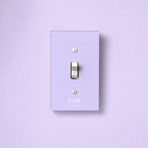Elegant Professional Simple Monogram Minimalist Light Switch Cover