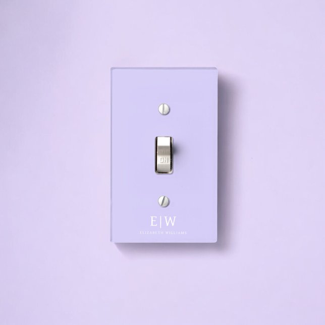 Elegant Professional Simple Monogram Minimalist Light Switch Cover (Creator Uploaded)