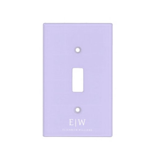 Elegant Professional Simple Monogram Minimalist Light Switch Cover