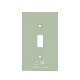 Elegant Professional Simple Monogram Minimalist Light Switch Cover