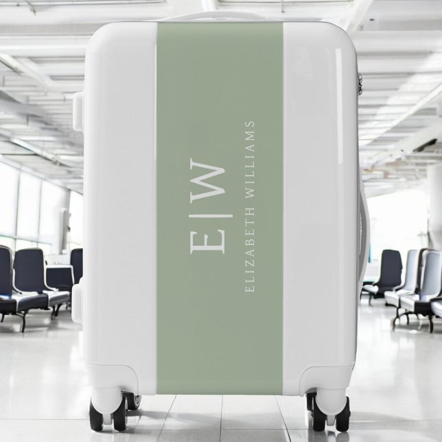 Elegant Professional Simple Monogram Minimalist Luggage (Creator Uploaded)