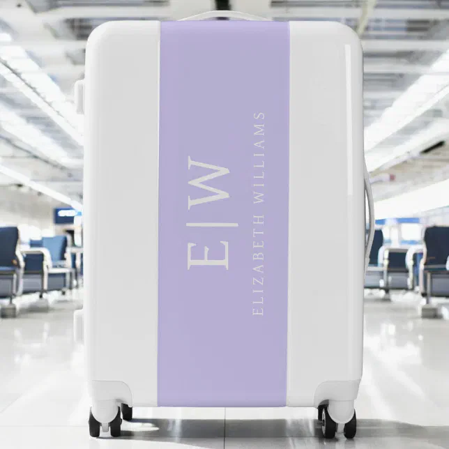 Elegant Professional Simple Monogram Minimalist Luggage
