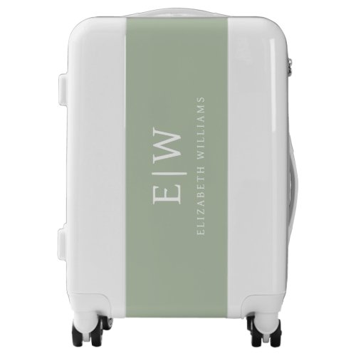 Elegant Professional Simple Monogram Minimalist Luggage