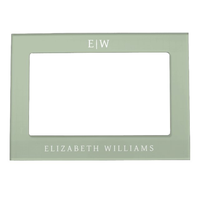 Elegant Professional Simple Monogram Minimalist Magnetic Frame (Front)