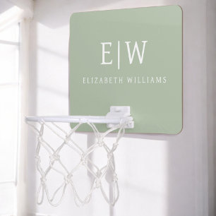 Elegant Professional Simple Monogram Minimalist Mini Basketball Hoop