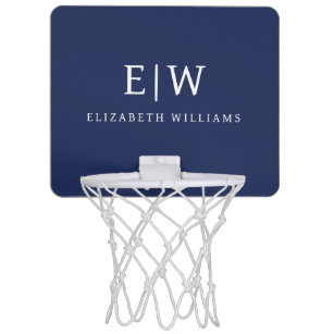 Elegant Professional Simple Monogram Minimalist Mini Basketball Hoop