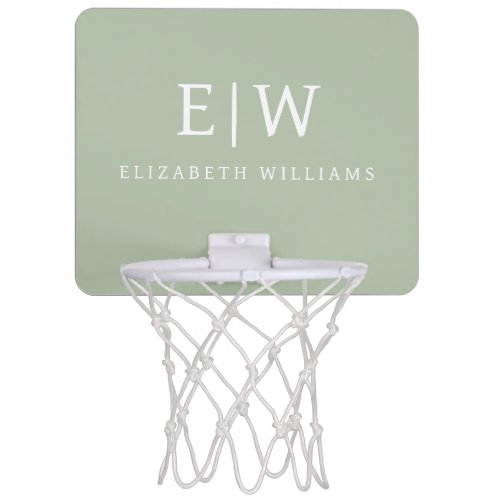 Elegant Professional Simple Monogram Minimalist Mini Basketball Hoop