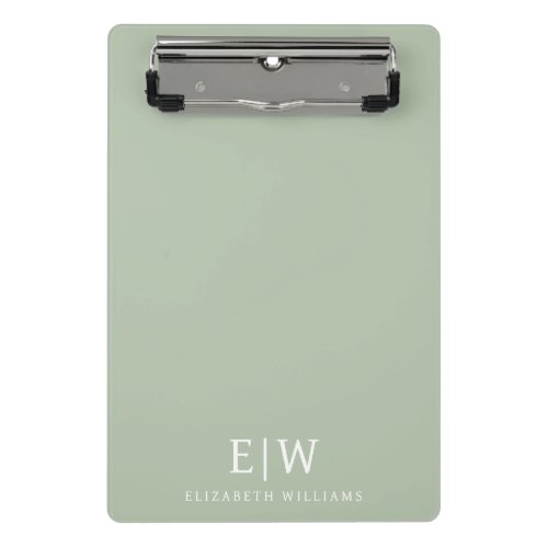 Elegant Professional Simple Monogram Minimalist Mini Clipboard