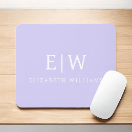 Elegant Professional Simple Monogram Minimalist Mouse Pad