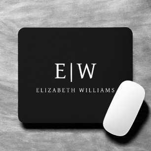 Elegant Professional Simple Monogram Minimalist Mouse Pad