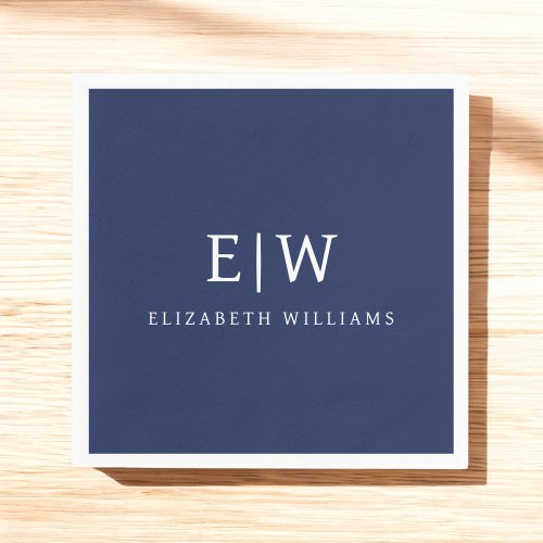 Elegant Professional Simple Monogram Minimalist Napkins