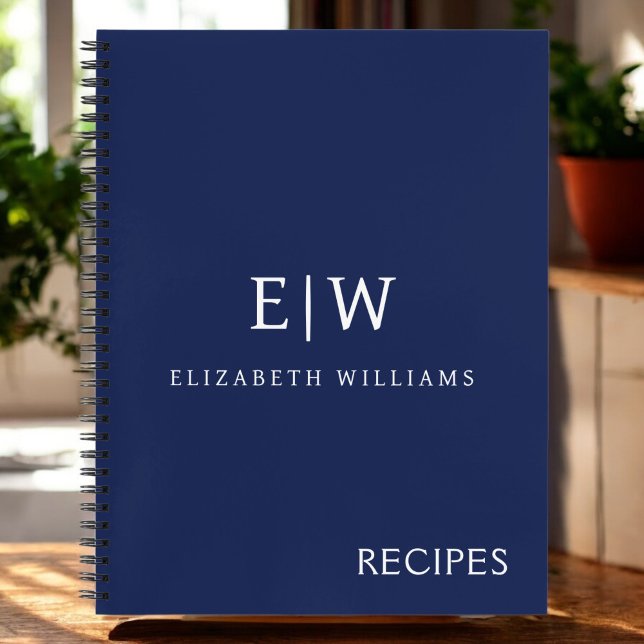 Elegant Professional Simple Monogram Minimalist Notebook (Creator Uploaded)