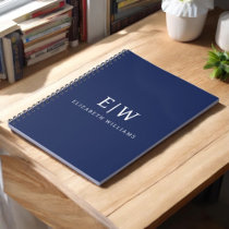 Elegant Professional Simple Monogram Minimalist Notebook