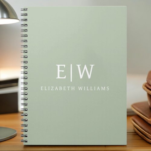 Elegant Professional Simple Monogram Minimalist Notebook