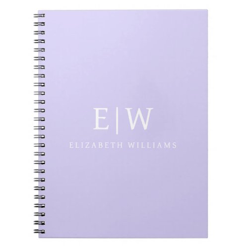 Elegant Professional Simple Monogram Minimalist Notebook