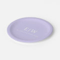 Elegant Professional Simple Monogram Minimalist Paper Plates | Zazzle