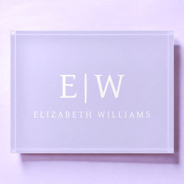 Elegant Professional Simple Monogram Minimalist Paperweight