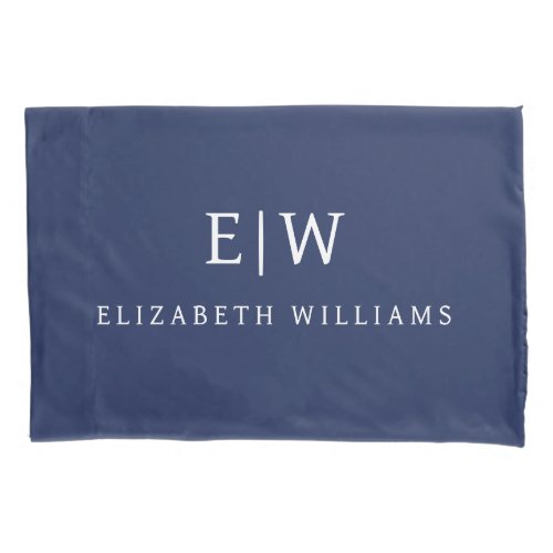 Elegant Professional Simple Monogram Minimalist Pillow Case
