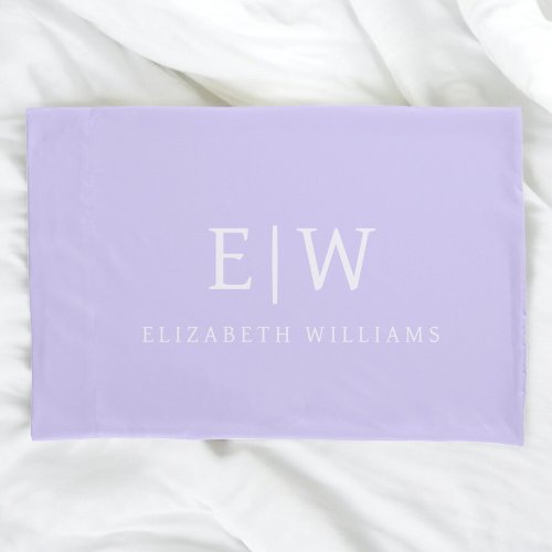 Elegant Professional Simple Monogram Minimalist Pillow Case