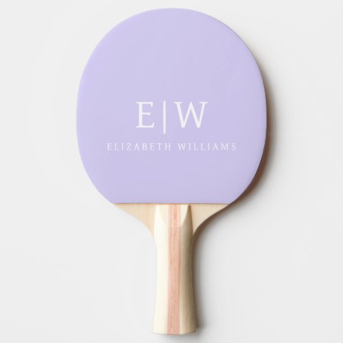 Elegant Professional Simple Monogram Minimalist Ping Pong Paddle