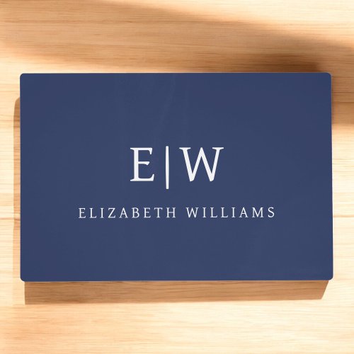 Elegant Professional Simple Monogram Minimalist Placemat