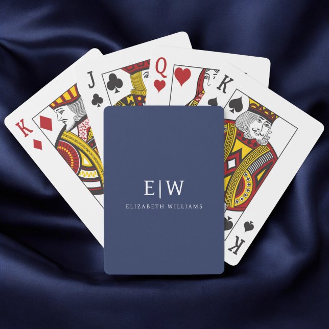 Elegant Professional Simple Monogram Minimalist Poker Cards (Creator Uploaded)