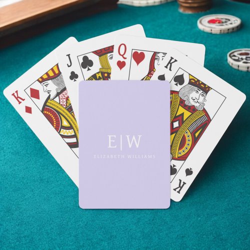 Elegant Professional Simple Monogram Minimalist Poker Cards