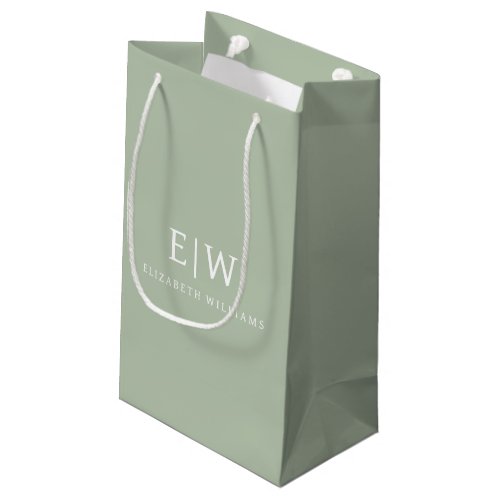 Elegant Professional Simple Monogram Minimalist Small Gift Bag