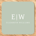 Elegant Professional Simple Monogram Minimalist Square Paper Coaster<br><div class="desc">Introducing our Elegant Professional Simple Monogram Minimalist Collection: Elevate your style with timeless sophistication and understated elegance. Crafted with meticulous attention to detail, this collection features minimalist designs adorned with your personalized monogram. Each piece exudes professionalism and refinement, perfect for making a lasting impression in any setting. From sleek stationery...</div>