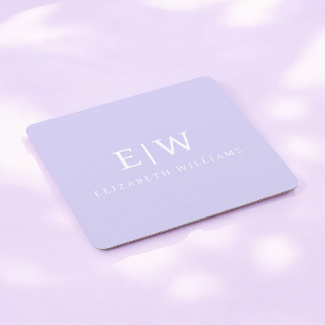 Elegant Professional Simple Monogram Minimalist Square Paper Coaster (Creator Uploaded)