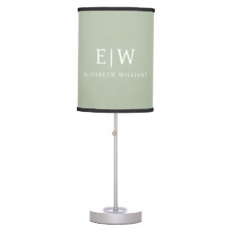 Elegant Professional Simple Monogram Minimalist Table Lamp