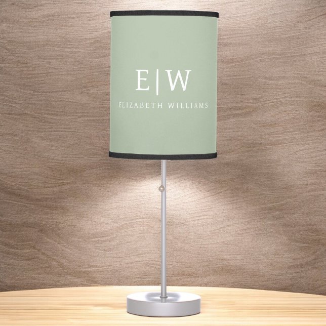 Elegant Professional Simple Monogram Minimalist Table Lamp (Creator Uploaded)