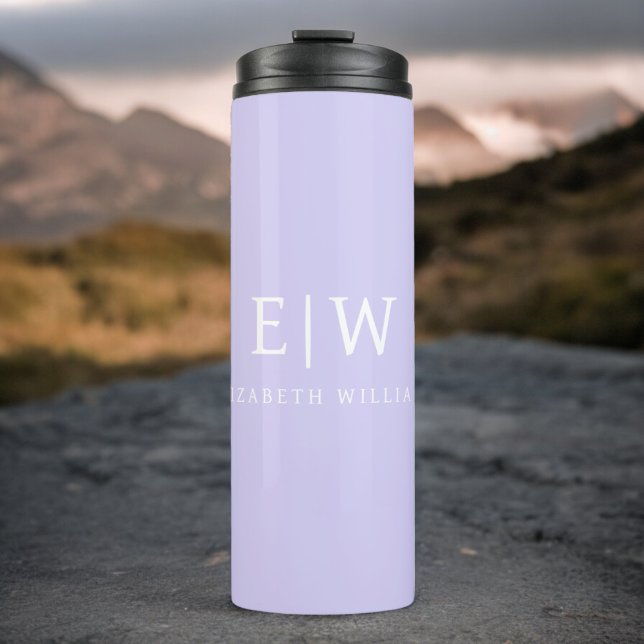 Elegant Professional Simple Monogram Minimalist Thermal Tumbler (Creator Uploaded)