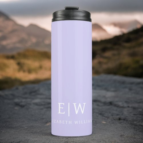 Elegant Professional Simple Monogram Minimalist Thermal Tumbler