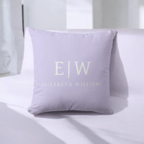 Elegant Professional Simple Monogram Minimalist Throw Pillow