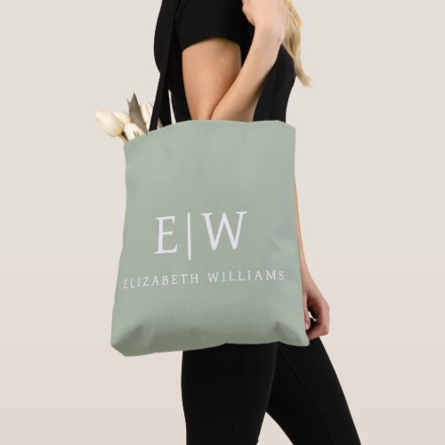 Elegant Professional Simple Monogram Minimalist Tote Bag