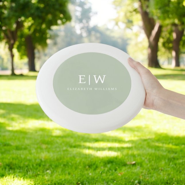 Elegant Professional Simple Monogram Minimalist Wham-O Frisbee (Creator Uploaded)