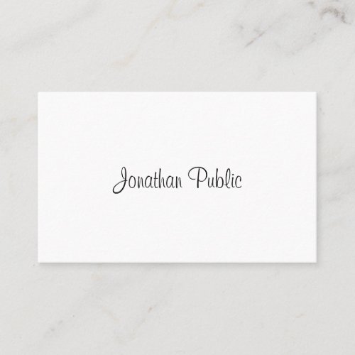 Elegant Professional Simple Template Calligraphy Business Card