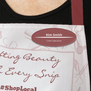 Elegant Professional Smoky Topaz Expertise & Oval Name Tag