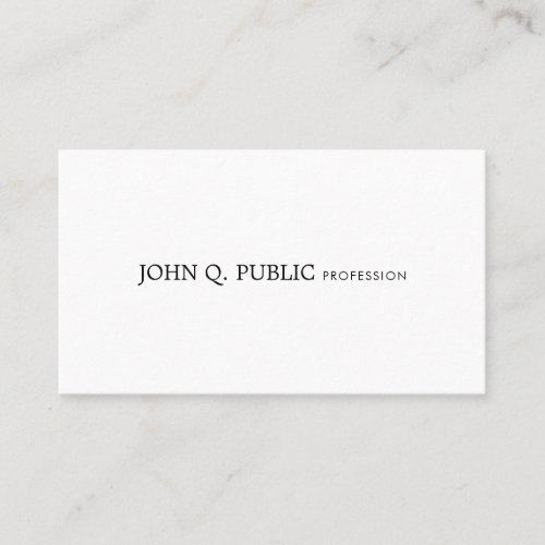 Elegant Professional Smooth Modern Design Plain Business Card