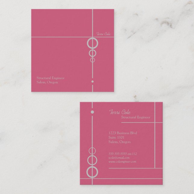 Elegant Professional Square Business Card (Front/Back)