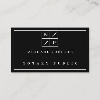 Elegant professional square insignia framed business card