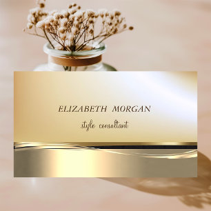 Elegant Professional Stylish Faux Gold Business Card