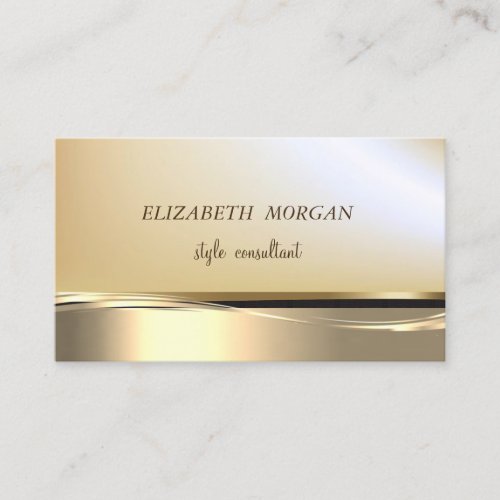 Elegant Professional  Stylish Faux Gold Business Card