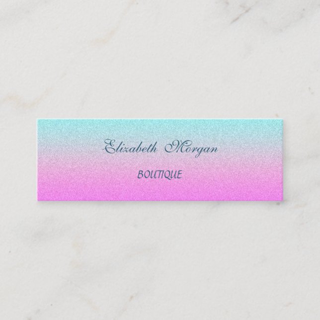 Elegant Professional Stylish Modern Glittery Mini Business Card (Front)
