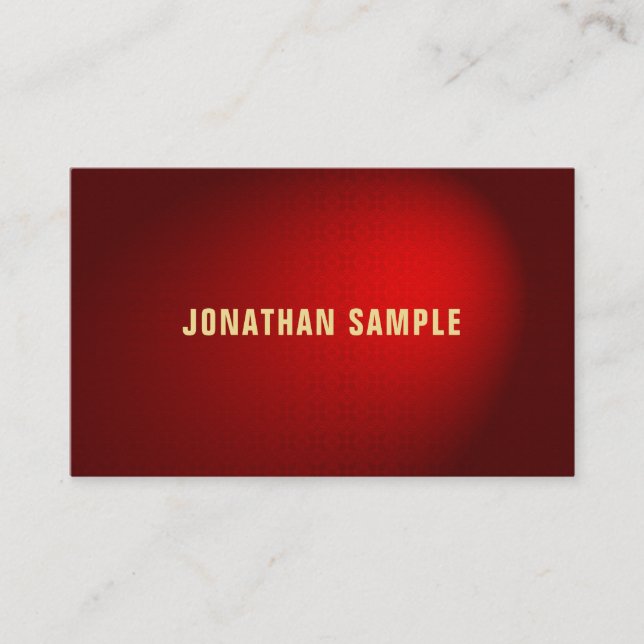 Elegant Professional Stylish Red Damask Template Business Card (Front)
