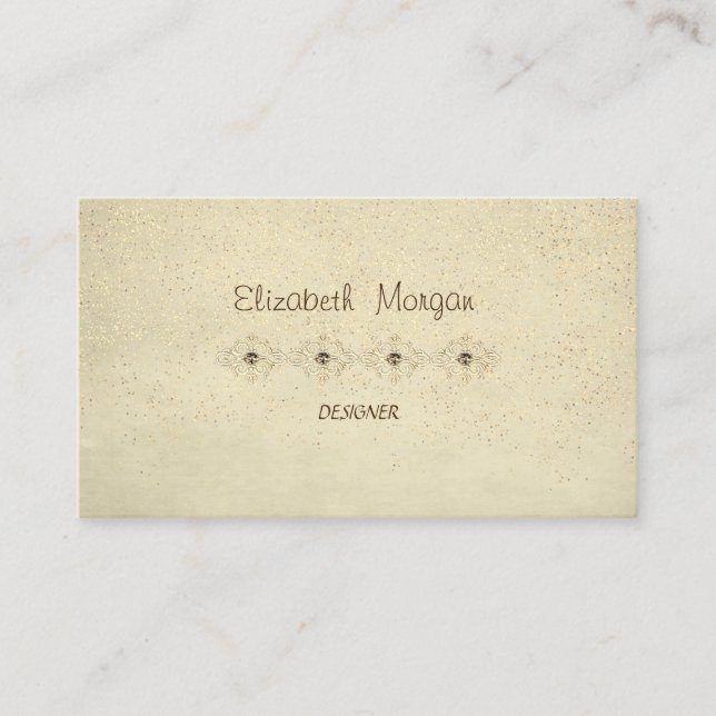 Elegant Professional Stylish Vintage,Confetti Business Card (Front)