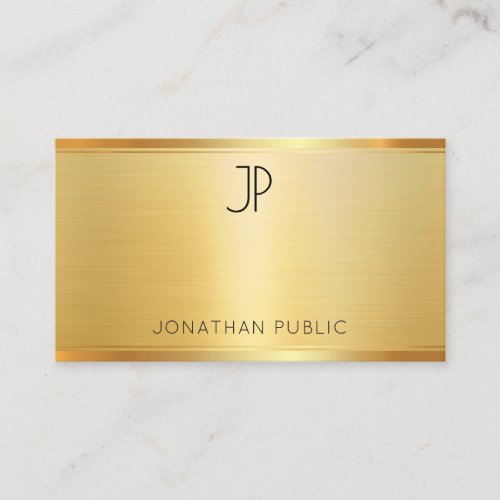 Elegant Professional Template Faux Gold Modern Business Card