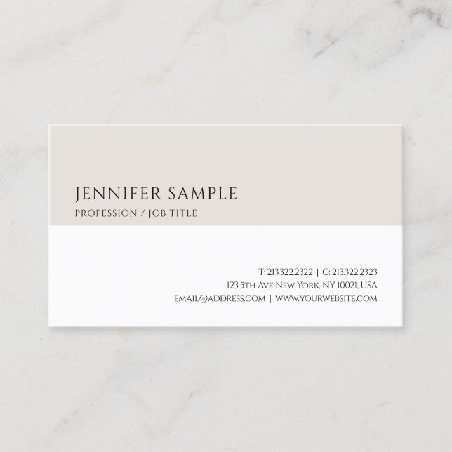 Elegant Professional Template Modern Minimalist Business Card (Front)